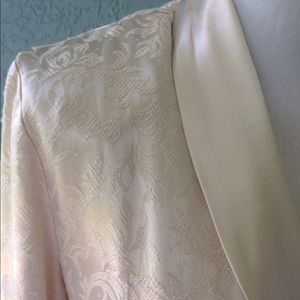 Vintage Ivory Satin Dress with a Paisley Satin Jacket